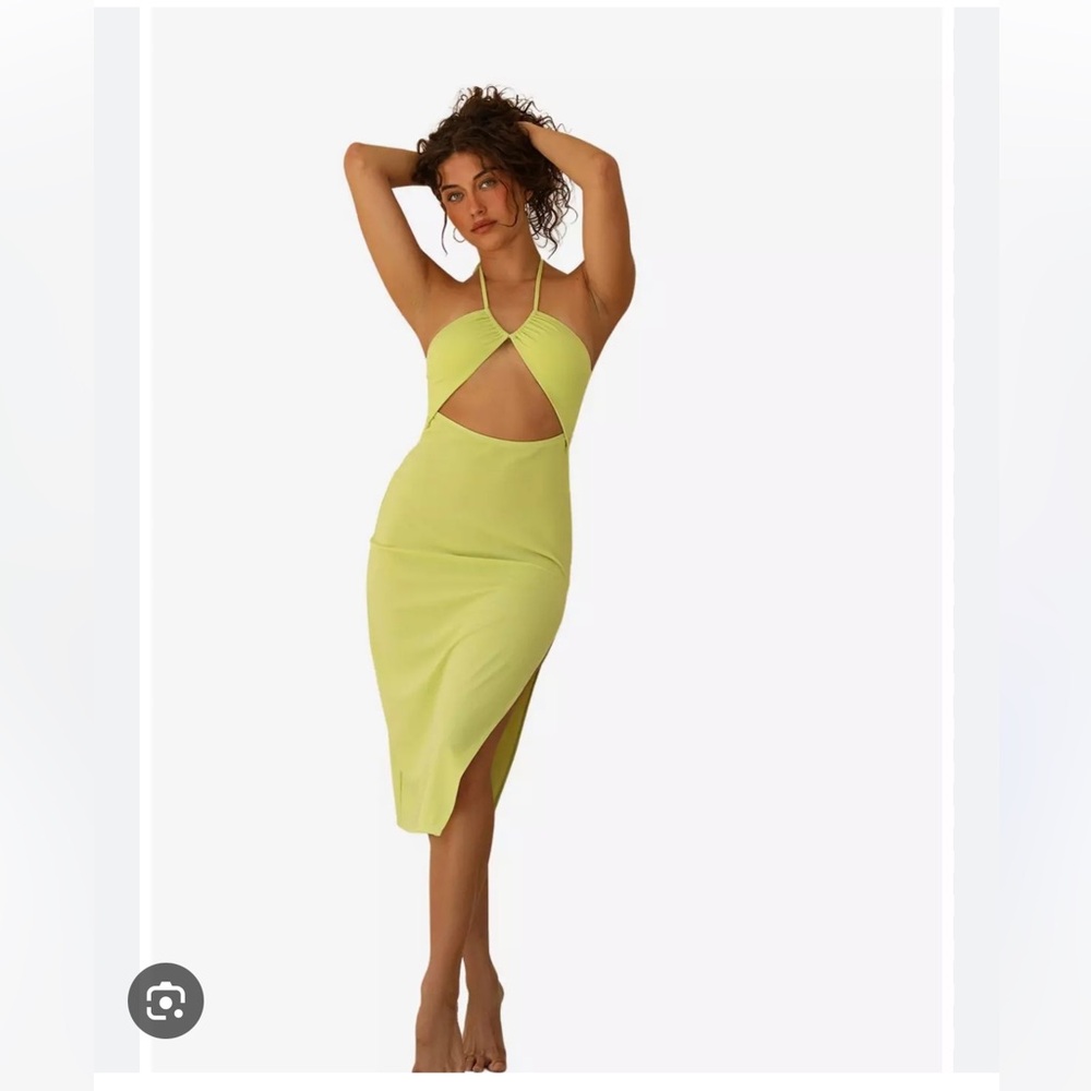 Dippin' Daisy's Lime Cutout Midi Dress